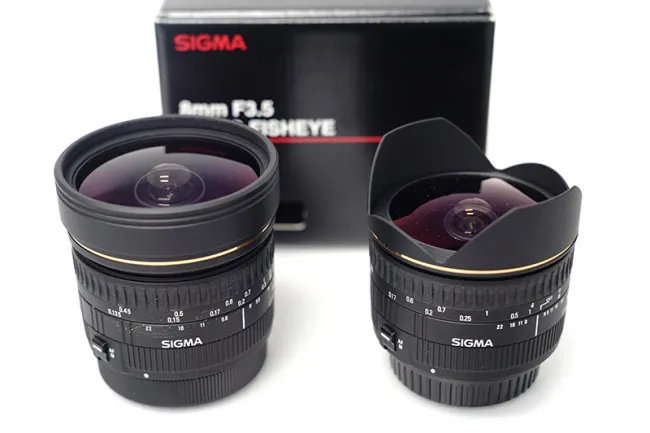 魚眼レンズ】 SIGMA 8mm F3.5 EX DG FISHEYE - レンズ(単焦点)